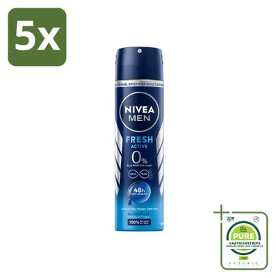 Produktbild von 5 x NIVEA MEN Fresh Active Deospray - 150 ml - Großpackung - 5 Stücke