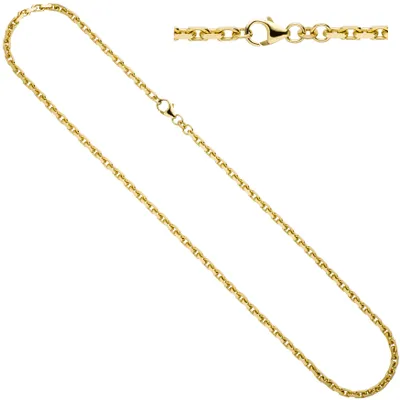 Produktbild von JOBO Ankerkette 333 Gold Gelbgold diamantiert 3 mm 50 cm Kette Halskette Goldkette