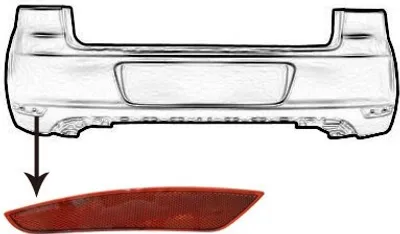 Produktbild von VAN WEZEL Rückstrahler 5863929 Links Stoßfänger für VW GOLF VI (5K1)