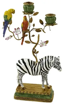 Produktbild von Werner Voß Kerzenleuchter Zebra, Kerzenständer, Polyresin, Bunt, 45 cm, 54725
