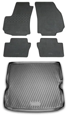 Produktbild von Gummi Kofferraumwanne + Fußmatten Set für Opel Zafira B, Bj. 2005-2012