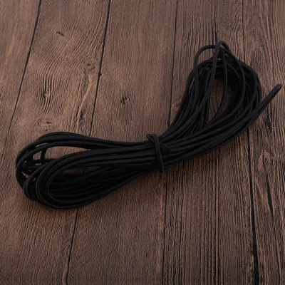 Obrázok produktu pre 10 metrová pružná bungee šnúra, gumová šnúra, upevňovací materiál pre DIY remeslá a výrobu šperkov (čierna)