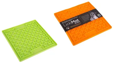 Produktbild von LickiMat Buddy - orange oder grün in 2 Größe , Größe:large - 28 x 28cm