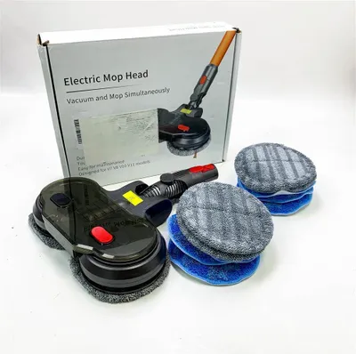 Produktbild von DrRobor Elektrische Wischaufsatz für Dyson V11 V15 V10 V8 V7 Staubsauger, Wischmopp Aufsatz mit Abnehmbarer Wassertank, 12 Wischmopps