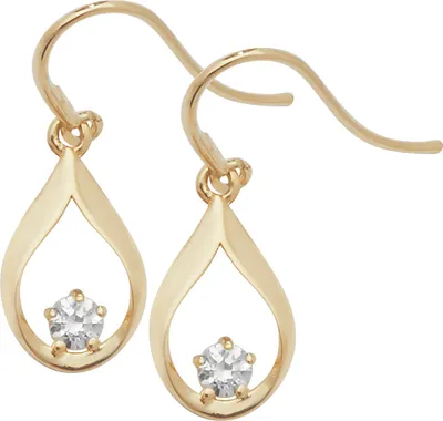 Productafbeelding van Oorbellen voor dames, goud 375/1000 met zirconiumoxide - 19mm * 7mm; TRS1891