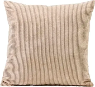 Produktbild von GÖZZE Capri Kissen weiches pflegeleichtes Kissen in Feincord-Optik mit Synthetikfüllung Creme 45 x 45 cm
