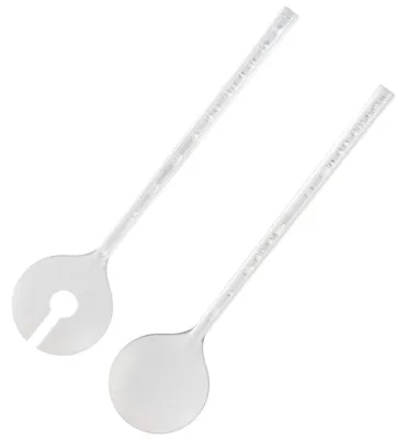 Salatbesteck 2-teilig, transparent, 27,5 cm, Kunststoff