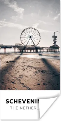 Produktbild von MuchoWow® Poster Niederlande - Strand - Riesenrad 20x40 cm - Plakat - Foto