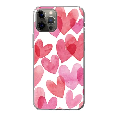 Produktbild von MuchoWow® Handyhülle Schutzhülle Hülle für iPhone 13 Pro Ein Aquarell mit Herz-Illustration Silikon Softcase Handy Hülle - Handy-Tasche