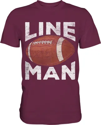 Produktbild von American Football Lineman T-Shirt – Burgundy / M