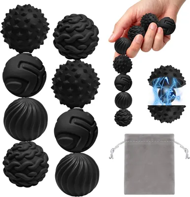 Productafbeelding van Magnetische anti-stress ballen van siliconen - Set van 8 - Sensorisch fidget toys