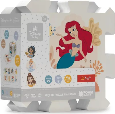 Zdjęcie produktu dla Puzzle piankowe z księżniczkami Disneya, 24 elementy, świetna zabawa dla dzieci