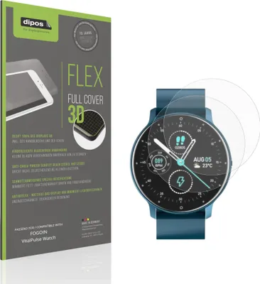 Image de 2x Full Cover mat Film pour FOGOIN VitalPulse Watch Film de protection ecrán