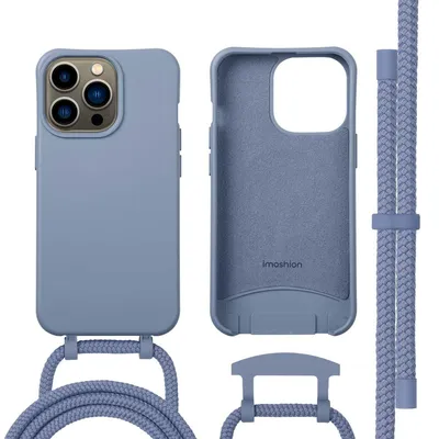 Immagine prodotto di Cover posteriore imoshion Color con catena rimovibile per cellulare e MagSafe iPhone 13 Pro - Ash Blue