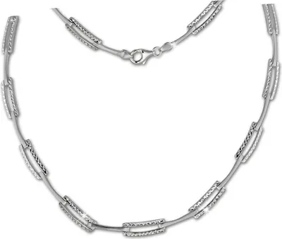 Produktbild von SilberDream 44cm Collier Kette diamantiert matt Silber Damen Schmuck D2SDK442J