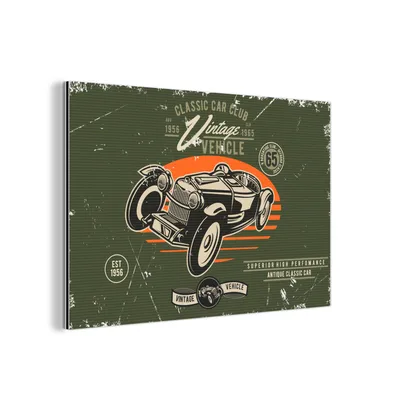 Obrázek produktu pro Nástěnná dekorace Kovový kovový obraz Wall Art 90x60cm Vintage - Oldtimer - Auto Muchowow Hliníkové obrazy