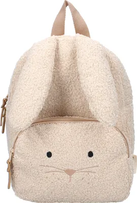 Image de Vadobag Sac à dos Pisa Comfort Friends en tissu Teddy avec des oreilles de lapin Beige One Size