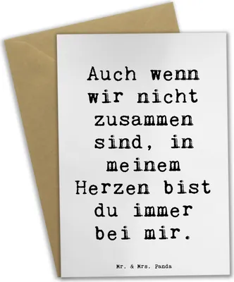 Produktbild von Mr. & Mrs. Panda Klappkarte Spruch Trennung von den Eltern - Weiß - Geschenk, Trost, Zuversicht, Glückwunschkarte, Kraft, Sehnsucht, weihnachtskarten, Liebe, Vertrauem