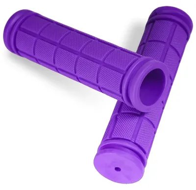 Immagine prodotto di Manopole per bicicletta, 1 paio, ergonomiche, antiscivolo, in gomma, colore viola, diametro 22 mm
