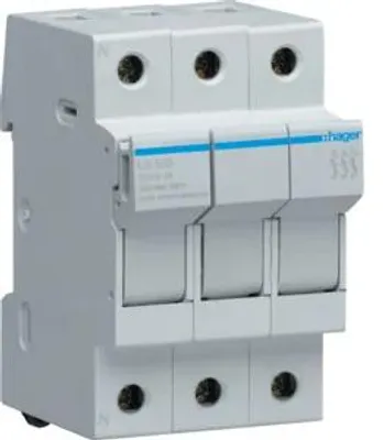 Produktbild von HAGER Modularer Sicherungssockel 3P 3P 10x38mm LSN503