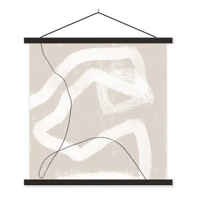 Produktbild von MuchoWow® Textilposter Linie - Abstrakt - Design 40x40 cm mit schwarzem Rahmen - Fotos