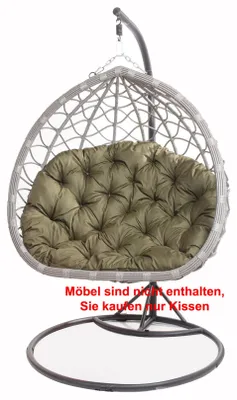 Produktbild von Hängesessel Kissen 130×100 cm – Bequemes Kissen für Hängesessel, Ei-Sessel und Gartenschaukel Grün