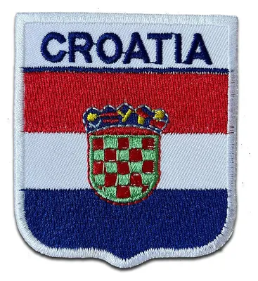 Obrázek produktu pro Chorvatsko vlajka země - nášivka, nažehlovací, nášivky, nášivky, nažehlovací, velikost: 6,1 x 6,9 cm