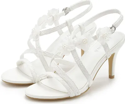 Produktbild von LASCANA High-Heel-Sandalette Riemchenschuh mit Absatz, weiß Größe 41