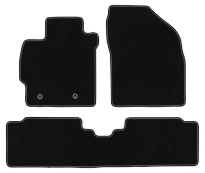 Produktbild von Velours-Fußmatten für Toyota Auris I 2006-2013 (Schrägheck) – 3-tlg, Schwarz, passgenau – Wielganizator BASIC