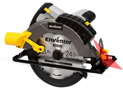 Image de Scie circulaire 1650 W - Lame de scie de 185 mm - Fonctionnement sur secteur - Avec guide laser - Pour le travail du bois