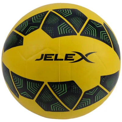 Produktbild von 5 JLX-183|JELEX Bolzplatzheld Gummi Fußball schwarz-gelb
