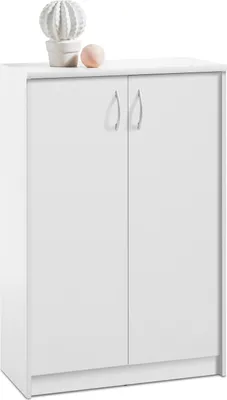 Produktbild von Kommode - Weiß matt - 74 x 112 cm - 2 Türen - 3 Einlegeböden