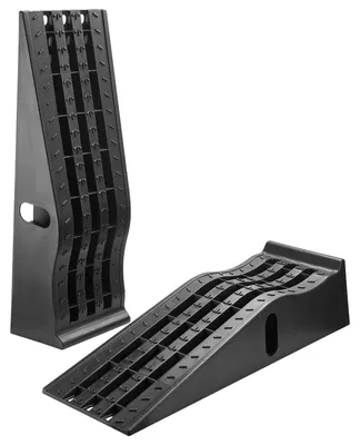 Image de VEVOR Rampe de voiture, 2 PCs, rampe d'accès portable à profil haut pour voiture, capacité de 5897 kg, hauteur de levage de 155 mm, pour vidange, inspection et réparation de camions et SUV, noir