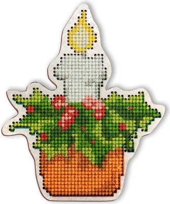 Produktbild von RTO Kreuzstich-Set auf Holzplatte "Segel", Artikelnummer ehw024, gestempeltes Stickmuster, 8 x 9,7 cm