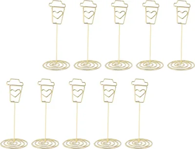 Immagine prodotto di 10pcs portabiglietti da visita riutilizzabili in metallo con supporto in ferro displip