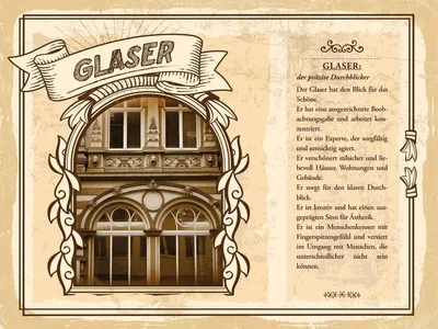 Zdjęcie produktu dla vianmo Drewniany znak 30x40 cm Glaser präziser Durchblicker
