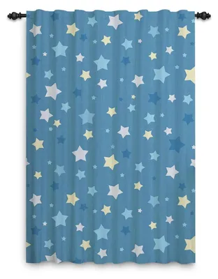 Obrázok produktu pre Závesy do detskej izby, modrá galaxia, kreslený motív, 135x175 cm, 1 kus