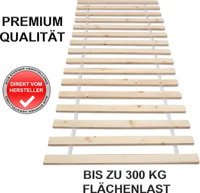 Produktbild von Rolllattenrost Lattenrost Rollrost Holzlatten Bettrost Latten 140x200 cm Premium B