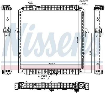 Produktbild von NISSENS 67191 Kühler Motorkühlung
