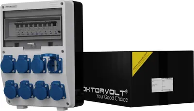 Produktbild von Stromverteiler TD-S/FI 8x230V Fi-Schalter 25A 30mA 2-Polig TYP A Doktorvolt 2824