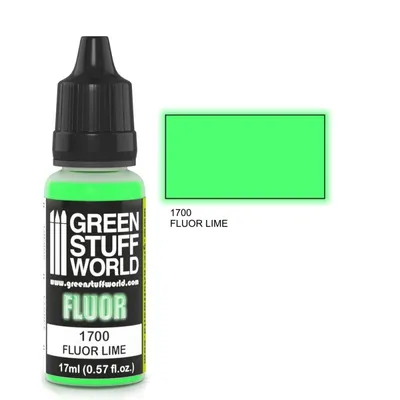 Produktbild von Green Stuff World GSW1700 - Fluor Paint LIME 17 ml - Neu