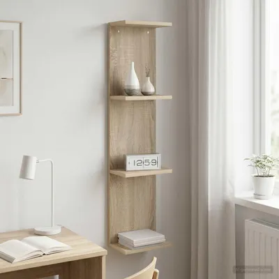 Image de Maison Exclusive - Étagère murale en chêne Sonoma, 25 x 15 x 100 cm