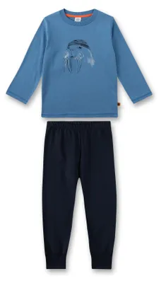 Productafbeelding van Sanetta pyjama voor jongens, blauw | Comfortabel kinderpyjama