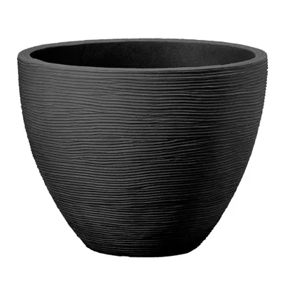 Produktbild von Blumentopf anthrazit, Rillenoptik, Ø 40 cm, 25,5 L, 3770A