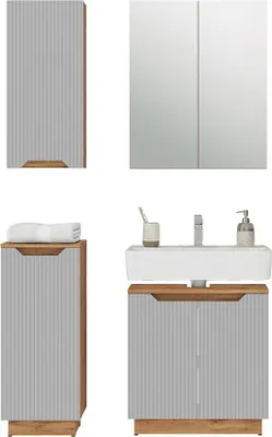 Immagine prodotto di Set di mobili da bagno Vicco Lotta Grigio 4 parti, Model 59486