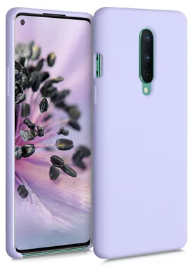 Produktbild von kwmobile Handyhülle für OnePlus 8 (2020) Hülle - Case Silikon - Kabelloses Laden - Schutzhülle Cover in Pastell Lavendel