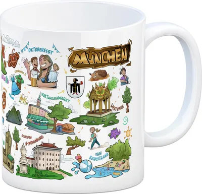 Produktbild von München Pop Art Comic Kaffeebecher Souvenir
