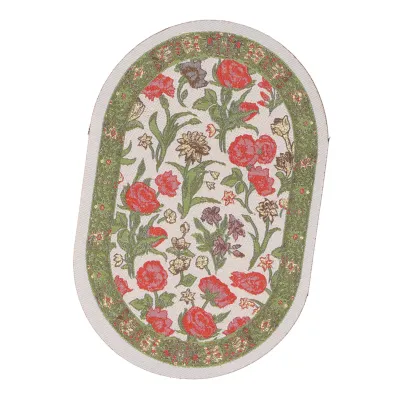 Produktbild von 1/12 Miniatur-Teppich,Miniatur-Teppich,Puppenhaus-Fußmatten,Oval-Teppich,Puppenhaus-Teppich,Puppenhaus-Deko-Zubehör