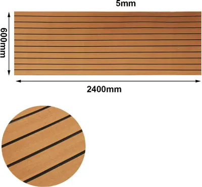 Obrázek produktu pro EVA podložka do lodě – 240 x 60 cm, 5 mm – samolepicí – protiskluzová – pro lodě, kajaky, surfy – béžová
