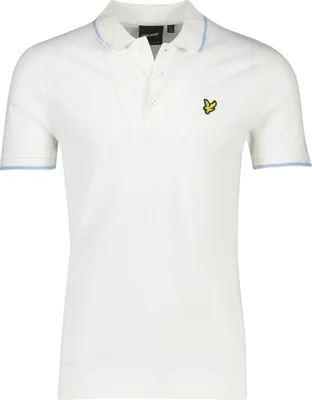 Zdjęcie produktu dla Koszulka polo Lyle & Scott slim fit biała jednokolorowa bawełna